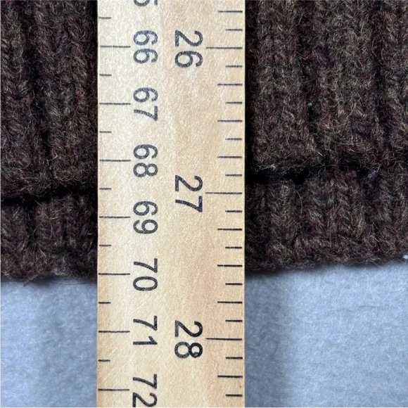 Brandy Melville Cable Knit Sweater Women’s One Size Brown Heavy Wool Blend - Picture 3 of 9
